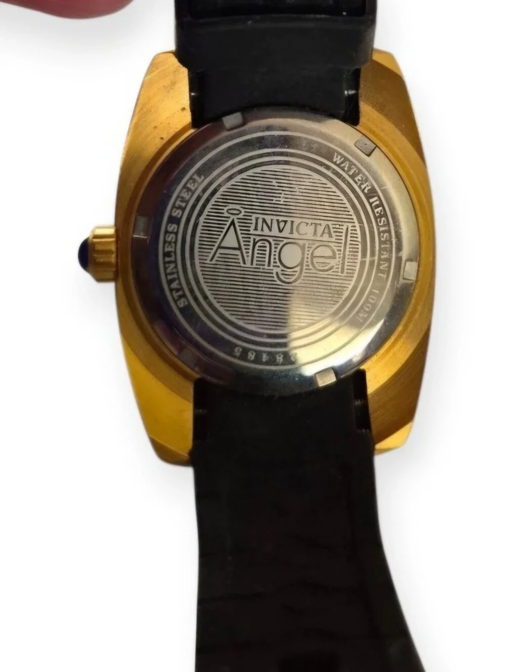 Invicta Angel Gold and Pave Crystal Dial and A Matching Crystal Set Bezel